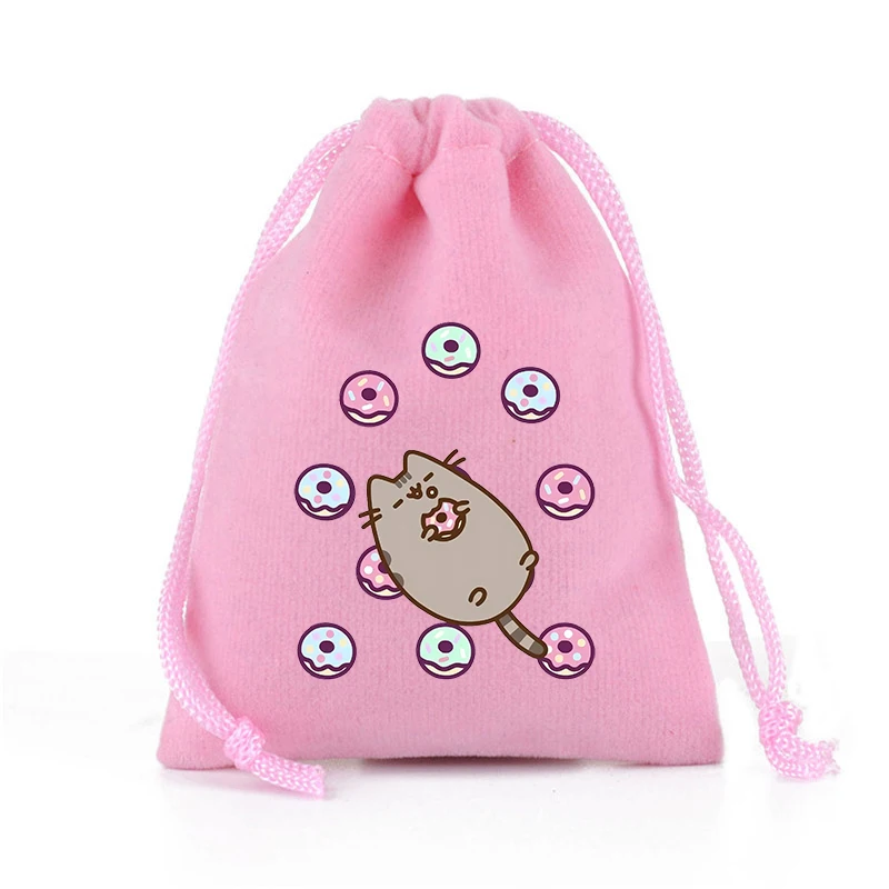 Pusheens Drawstring Bag Cute Printed Handbag Student Stationery Organiser Household Products Large Capacity Gift Storage Bags