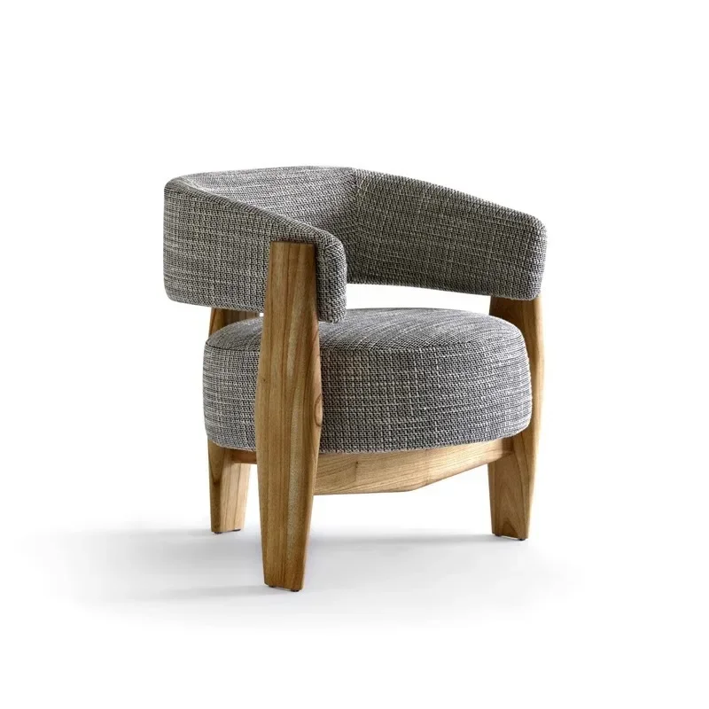 Nordic solid wood single sofa chair