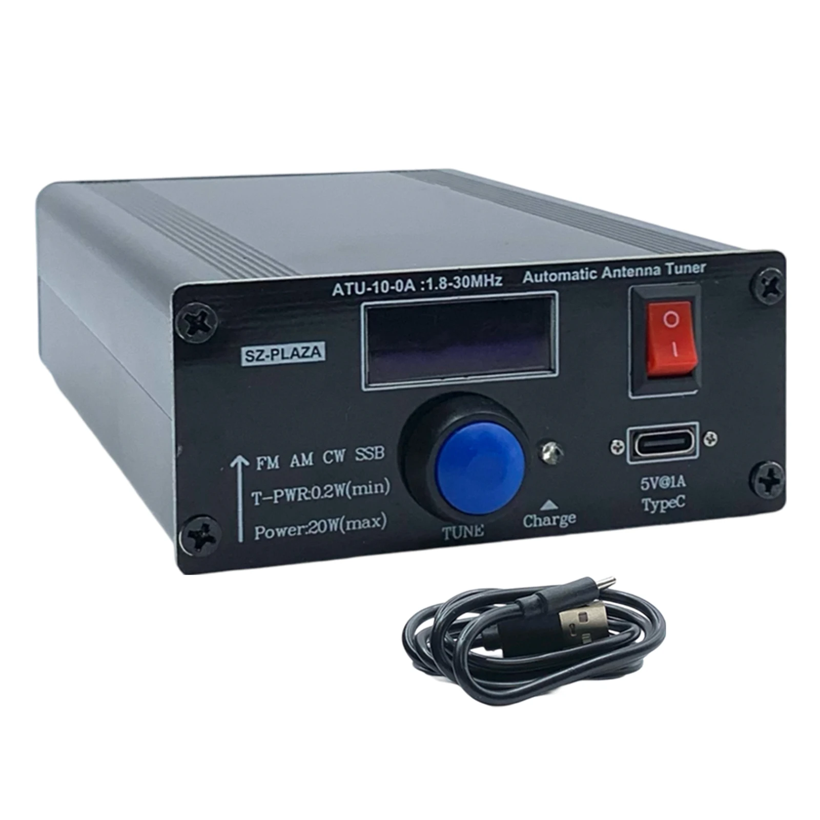 

ATU-10-0A Shortwave Automatic Antenna Tuner 20W 1.8-30MHz Shortwave Power Meter 6.57*3.54* 1.50in Tools Accessories