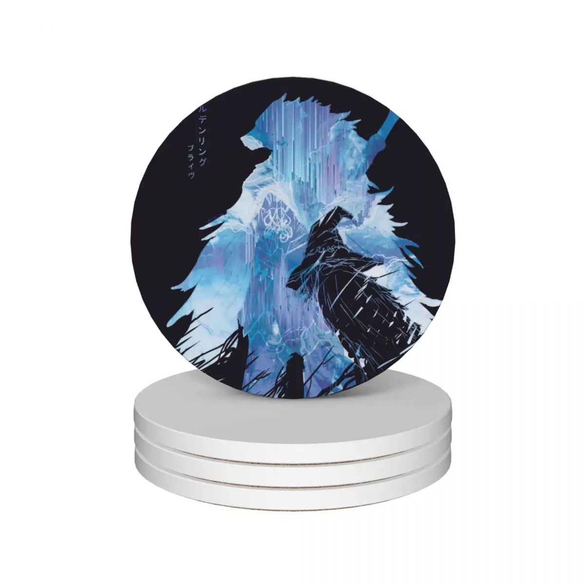 

Wolf and The WItch: Blaidd and Ranni Ceramic Coasters (Set of 4) customized Cup for tea bulk Coasters