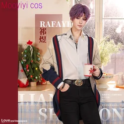Newly Rafayel Cosplay Costume for Halloween,Christmas Role Playing Party, Sweater+shirt+belt+necklace New Love and Deepspace
