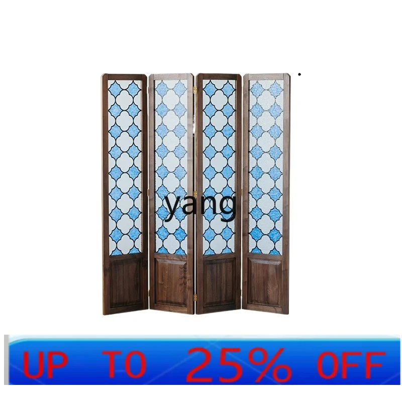 

LMM begonia glazed retro screen partition living room office small apartment blocking mobile folding screen