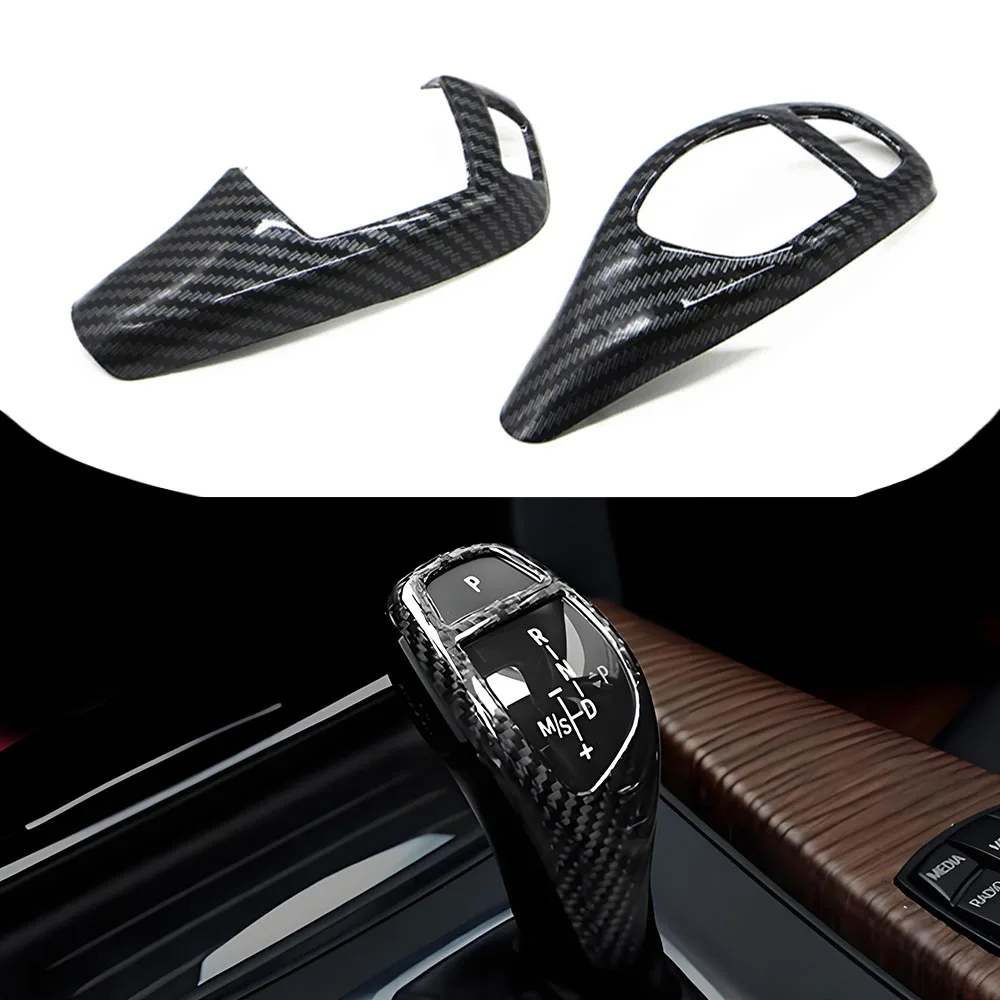 

Car Button Decor Sticker Carbon Fiber Replacement Gear Shift Knob for BMW X5 F30 F10 F15 F07 F20 F21 F22 Interior Modification