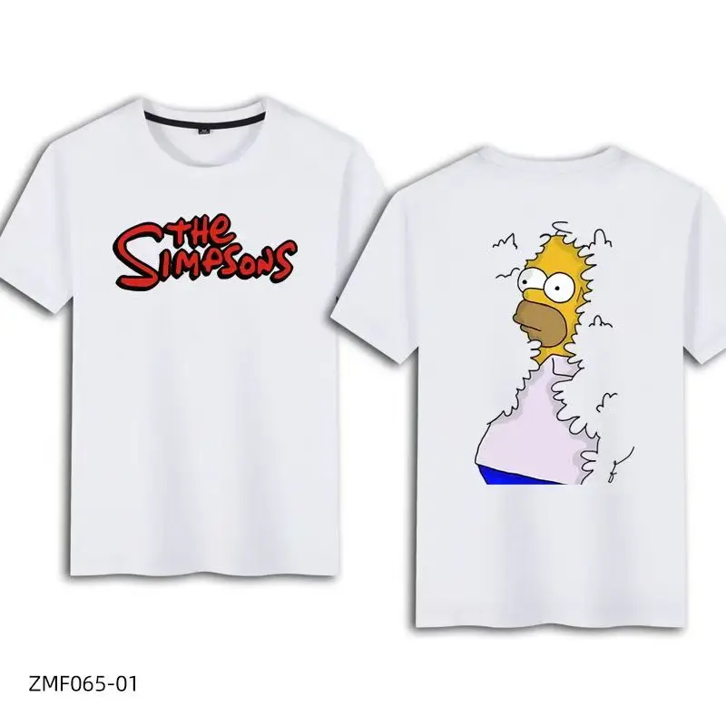 

Simpsons Family Men's And Women's Short Sleeve T-Shirt Couple's Summer New Style Versatile Top
