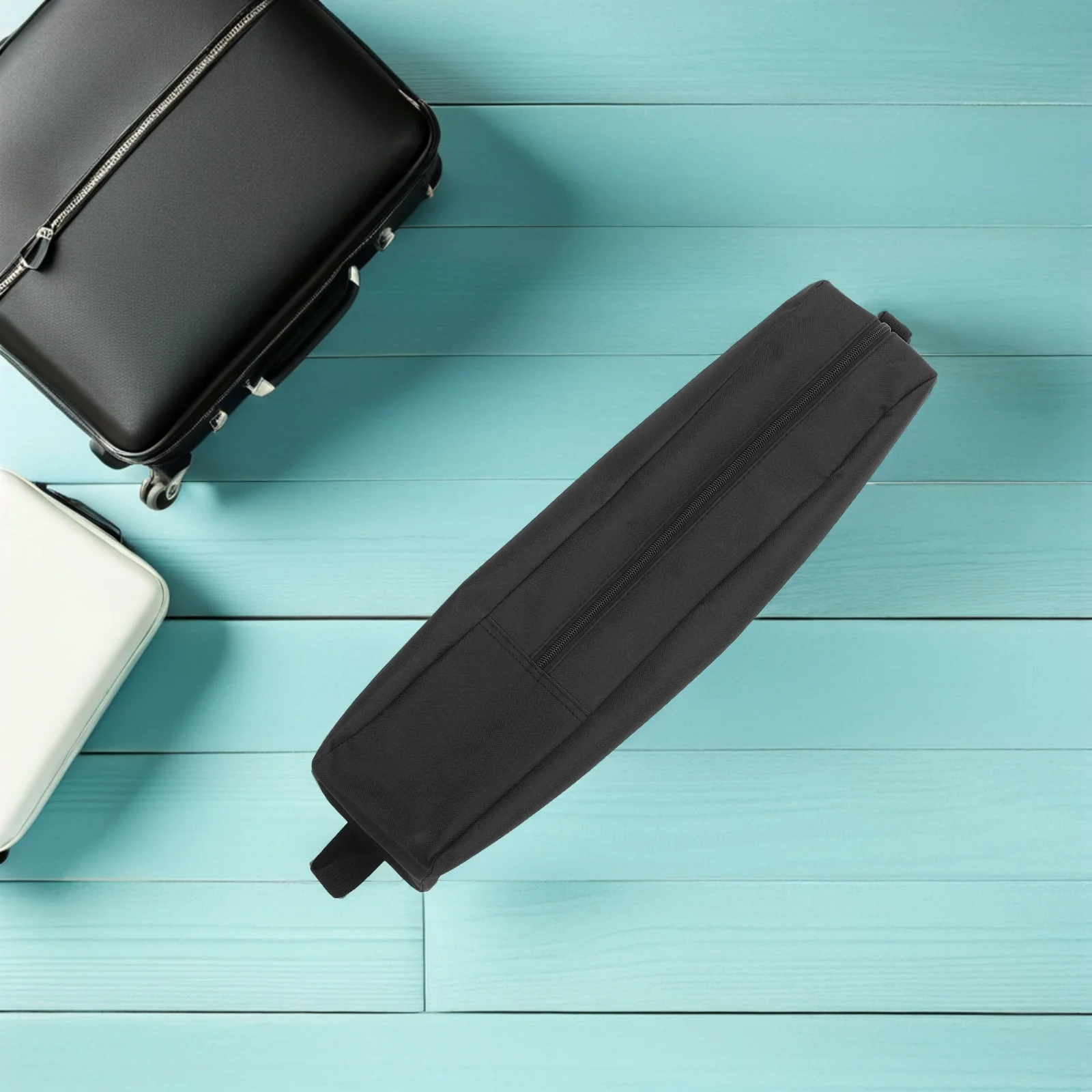 حقيبة تخزين ثلاثية القوائم للكاميرا من قماش أكسفورد، حقيبة حمل شديدة التحمل لحامل الميكروفون، حامل ثلاثي القوائم خفيف باللون الأسود