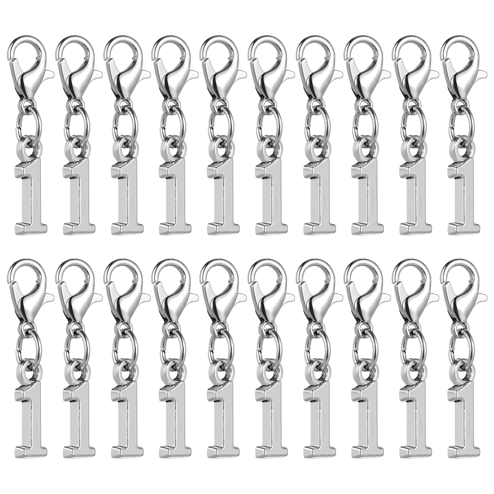 

20 Pcs Pendant Charm for Necklace Bracelet Earrings DIY Jewelry Alloy Pendant Charm Making Supplies Lobster Buckle Clasp