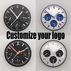 VK63 Dial VK63 Panda Dial Custom Logo Chronograph Electronic Multifunctio Luminous Dial VK63 Hands Suitable For VK63 Movement