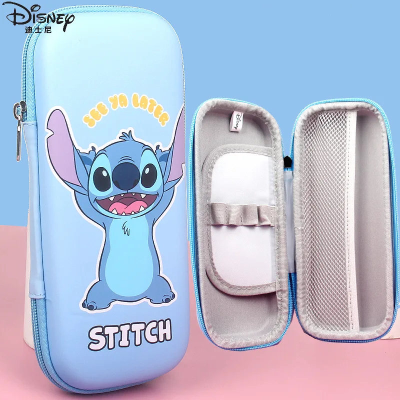 Disney Stitch EVA Pen Bag Stationery Box Pencil Case Large Capacity 3D/2D Primary and Secondary School Supplies Student Bag