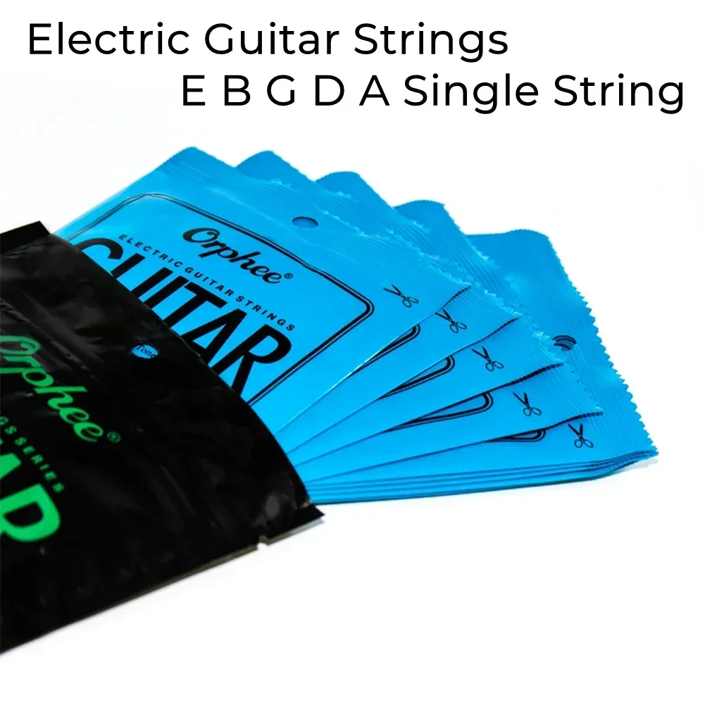 Orphee Single Guitar Strings Replacement For Electric Guitar Extra Light- (9-42) RX15 10pcs Nickel Alloy Super Light Tension