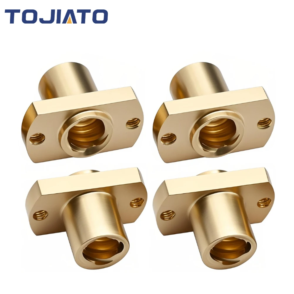 Brass T8 Nut Trapezoidal Screw for 8mm Diameter, 2mm Pitch 8mm Lead Screw Nut for Ender 3 CR-10 Z Axis CNC 3D Printer Parts