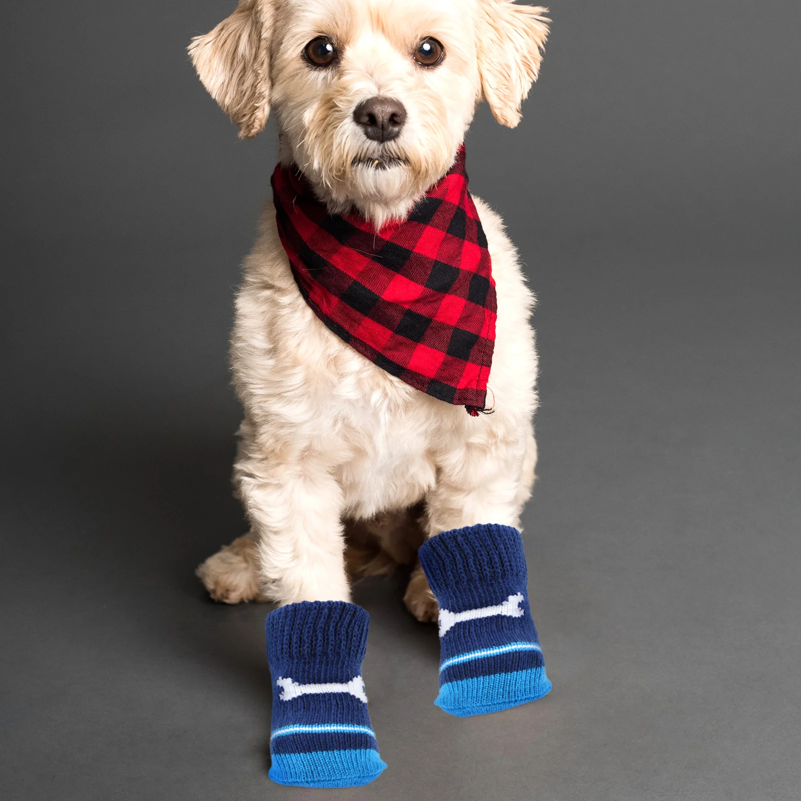 

Winter Cotton For Small Dogs Nonslip Sole Pet Socks Paw Protectors For Snow Ice Dirt Protection Dog Socks