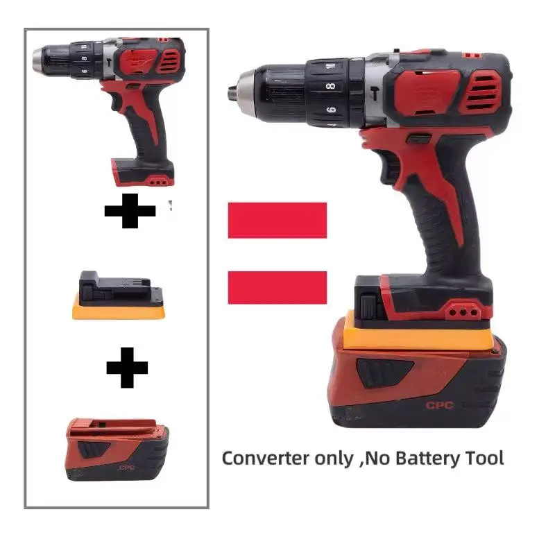 

Batteries Converter Adapter For Hilti 22v b22 Lithium Ion Convert To Milwaukee 18V Cordless Tool (without battery and tools)