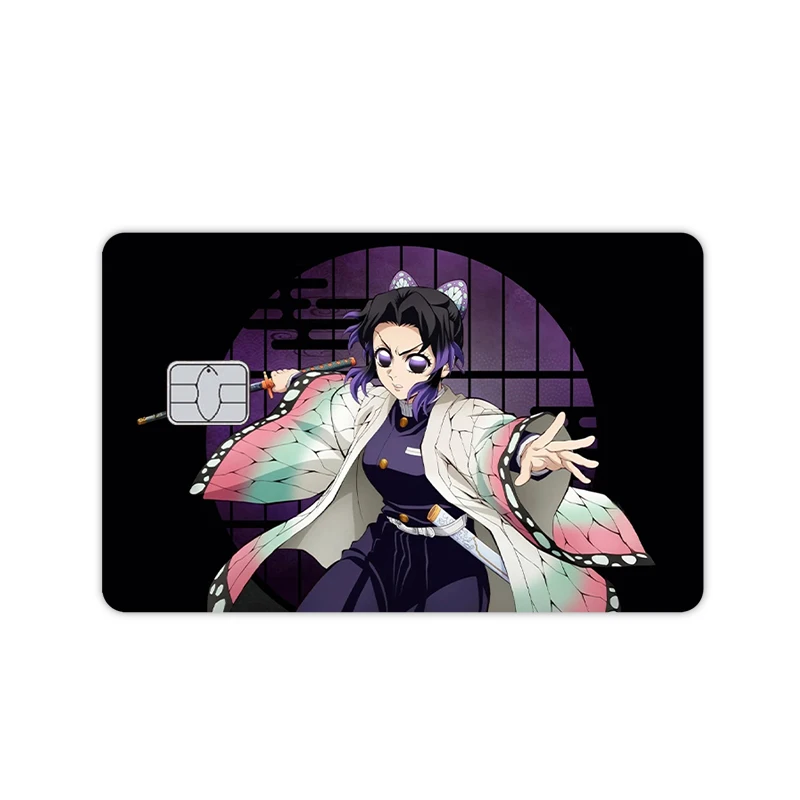Figurka anime Cartoon Agatsuma Zenitsu Kamado Nezuko, naklejki na karty z PVC, naklejki na karty kredytowe/debetowe DIY, naklejki na karty, zabawka