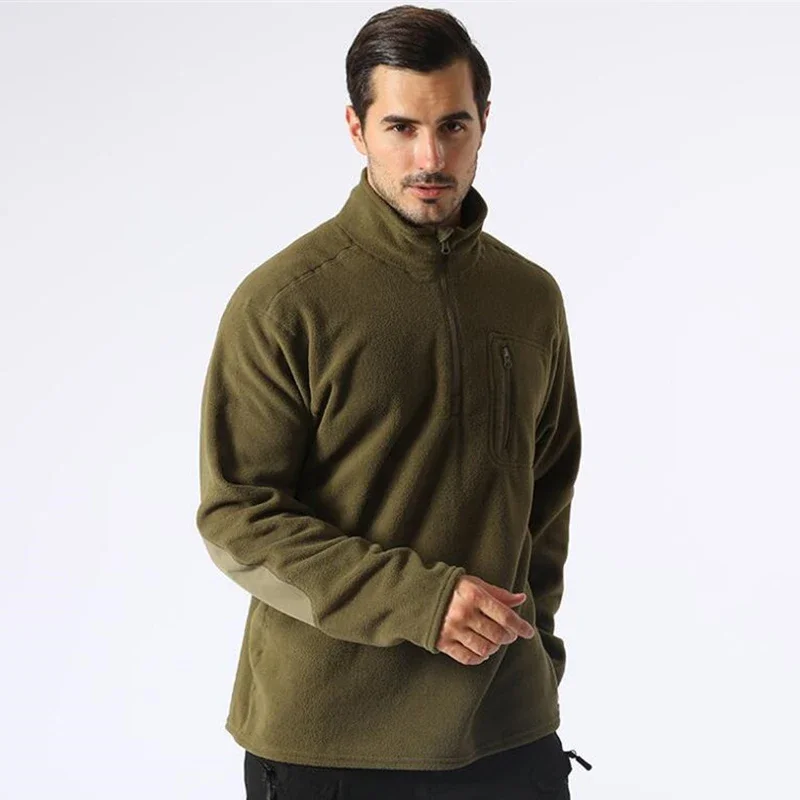 Suéter de lana de punto para hombre, Jersey cálido de cuello alto, Top con media cremallera, abrigo informal, a la moda, novedad de invierno, 2024