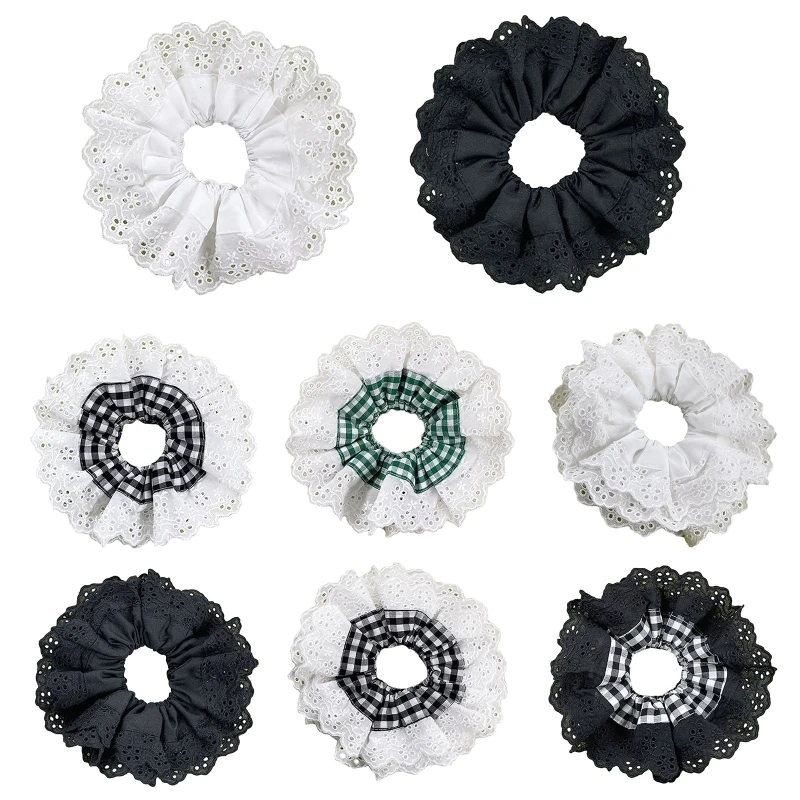 

Exquisite Elastics Lace Scrunchies Soft Scrunchy Hair Ties High Elasticity Hair Accessories for Street