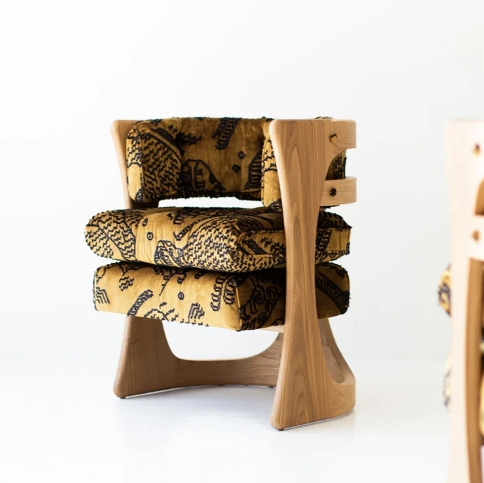 

Modern Oak Dining Chair High Sponge Upholstered For Home Office Bedroom Or Apartment-Versatile Furniture For Living Room Use