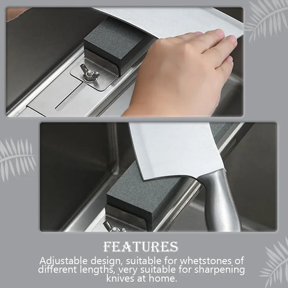 Soporte de piedra de afilar ajustable, estante fijo de acero inoxidable, soporte de piedra para afilar, Base de piedra de afilar, suministros de cocina