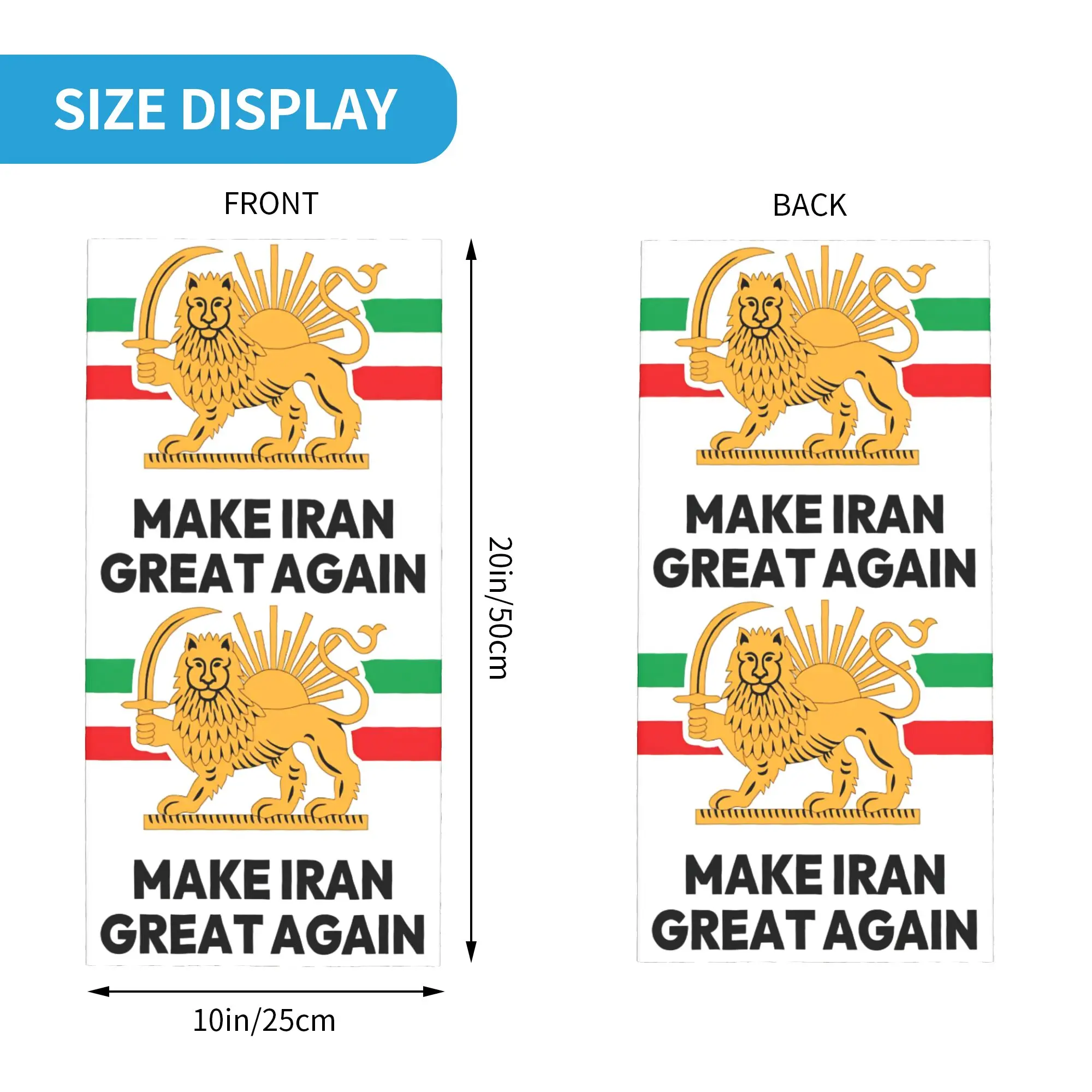 Make Iran Great Again Balaclava  Hiking Camping Face Masks Men Fashion Protection Cycling Mask Soft Motorcycle Scarves