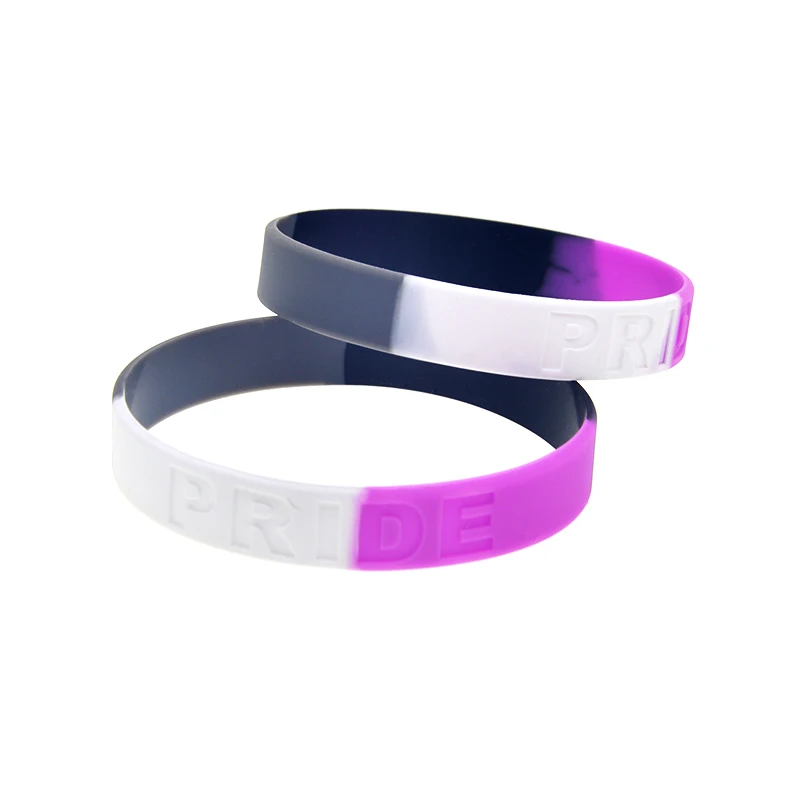 1 Stück Segmentiertes Silikon-Armband mit Farbdruck und geprägtem Logo, 5 Ausführungen – Detail 9