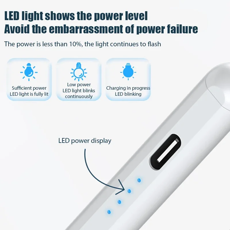 قلم ستايلس لجهاز ابل ايباد رفض راحة اليد عرض الطاقة لباد ملحقات قلم رصاص 2022 2021 2020 2019 2018 Pro Air Mini Stylus