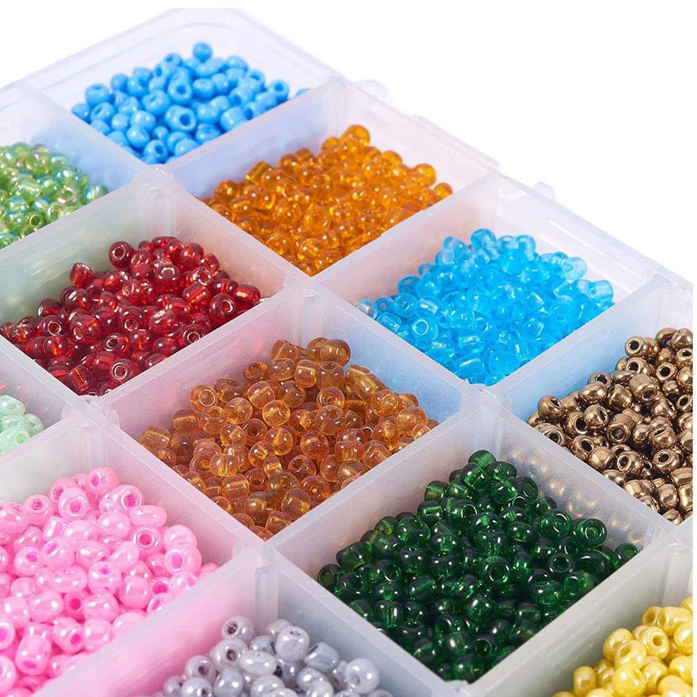 

9000pcs 1 Box 3Mm Glass Beads For Jewelry Making Diy Craft Projects Bracelet Necklace Handmade Accessories Assorted Colors Beads