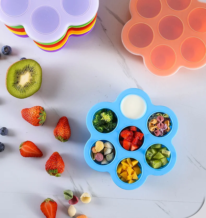 

Multi-purpose Food Box with Lid, Silicone Ice Lattice Petal, Creative Food Box with Lid, Fresh-Keeping, FDA Grade