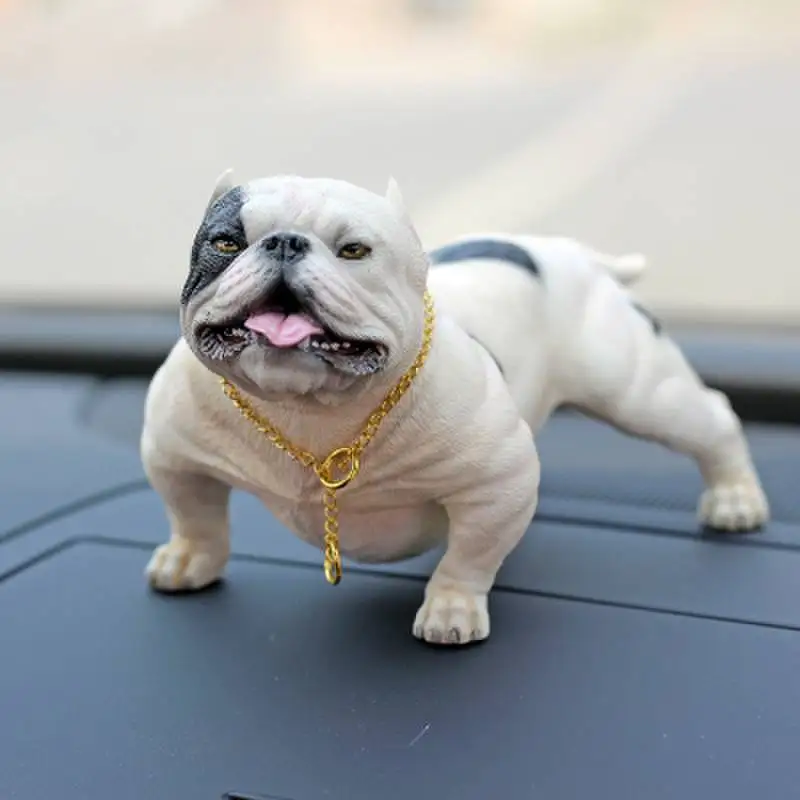 Creative American Bully Dog Decoration Car Ornaments Auto Interior Accessories Decoration Birthday Gift Home Decor