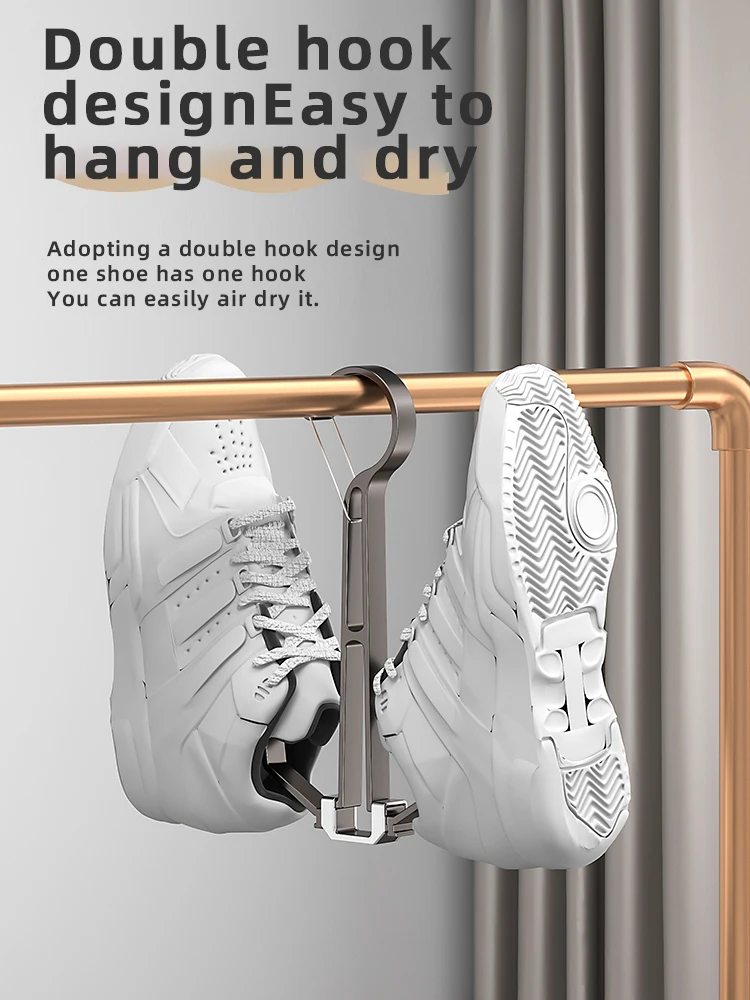 Haushalt Schuhe Trocknen Rack Balkon Faltbare Schuh Kleiderbügel Kleidung Haken Sneaker Rack Home Storage Lundary Werkzeuge