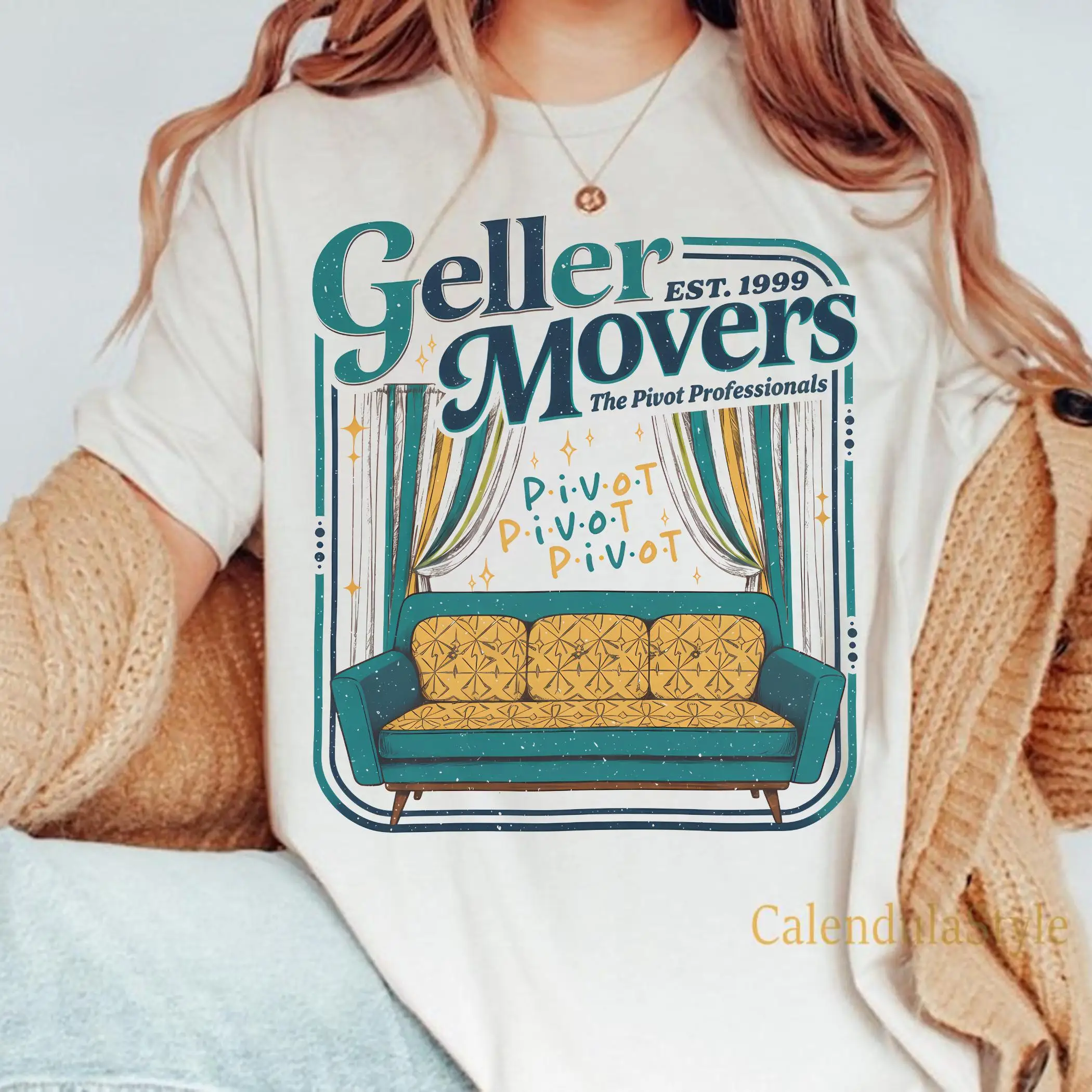 Geller Mover Tee, It's Friend Giving Shirt, Thanksgiving TShirt, Turkey Christmas T-Shirt, Tv Show Quotes, Geller Friendsgiving