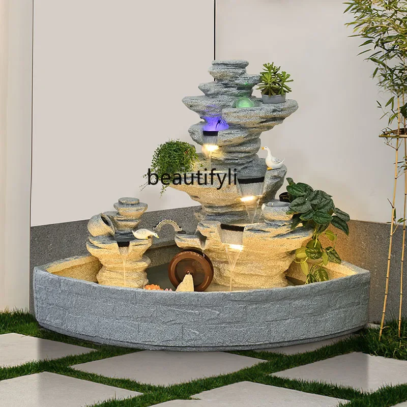 Outdoor courtyard fish pond landscaping ornament circulating water fountain water landscape decoration housewarming gift