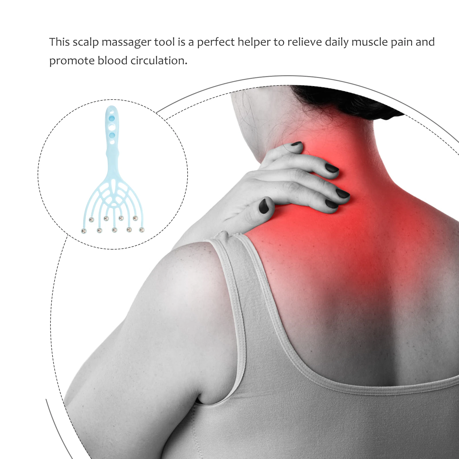 

Head Scalp Massager Tool Stainless Steel Wide Tooth Massage Claws Hair Growth Stress Relief Scalp Massage Tool For Wet Or