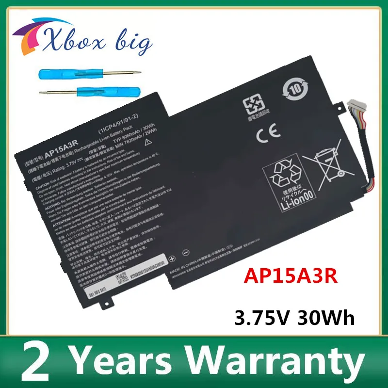 

New AP15A3R AP15A8R AP15A3R Laptop Battery for Acer Aspire Switch 10E SW3-013P Series 3.75V 30WH