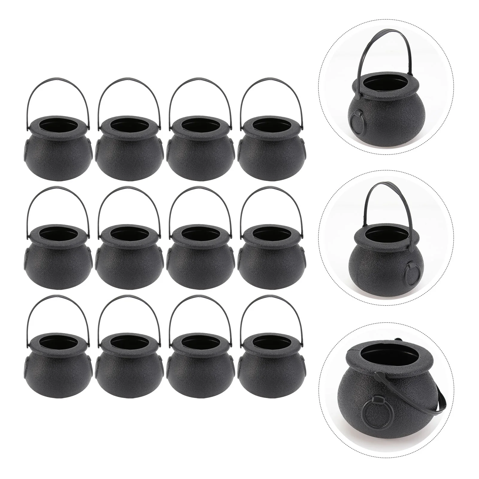 12 Pcs Basket Witch Bucket Halloween Props Decorations Decorate Candy Jar Child