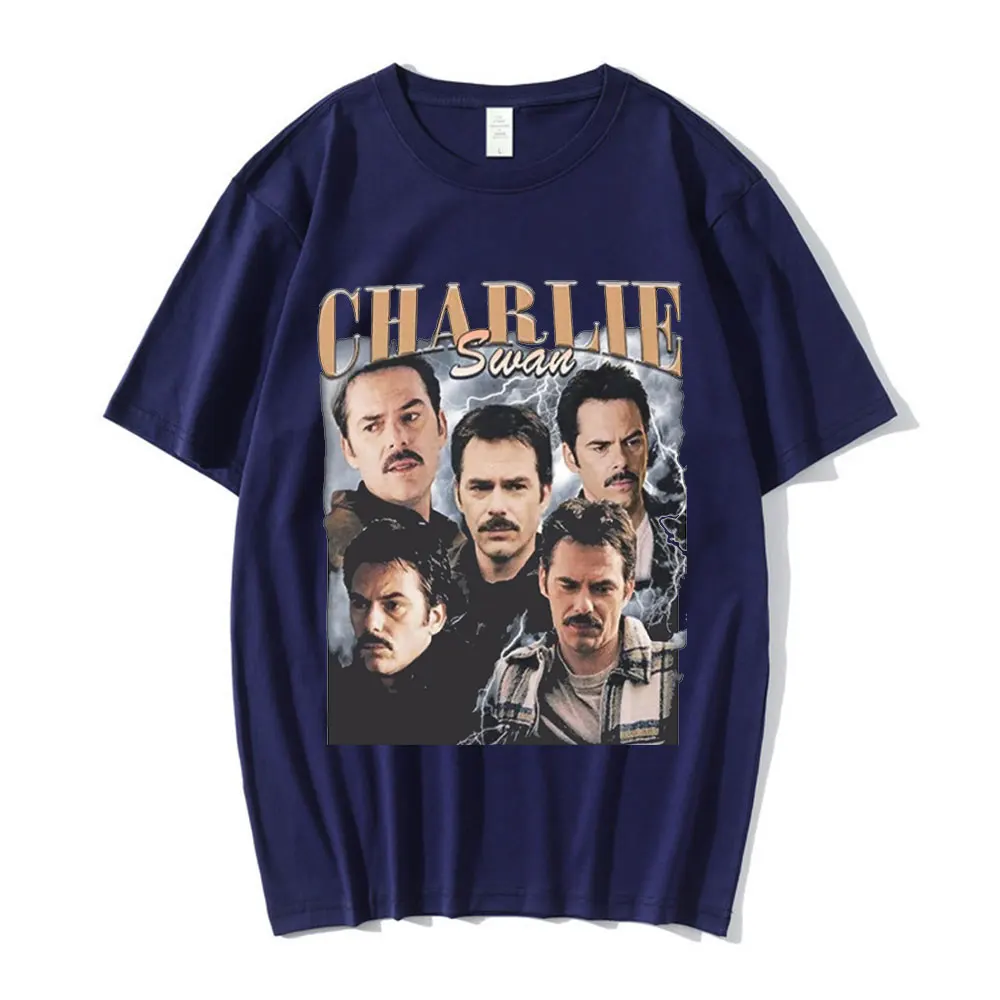 Team Charlie Swan T Shirt Billy Burke Graphic Printed Tshirts Men Women Cotton Short Sleeve Oversized Tee Shirt Vintage Clothing