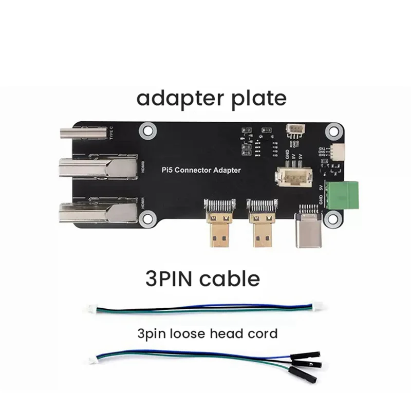 Superba placa adaptadora Micro Compatible con HD para Raspberry Pi 5/4B, compatible con placa de expansión de salidas 4K duales
