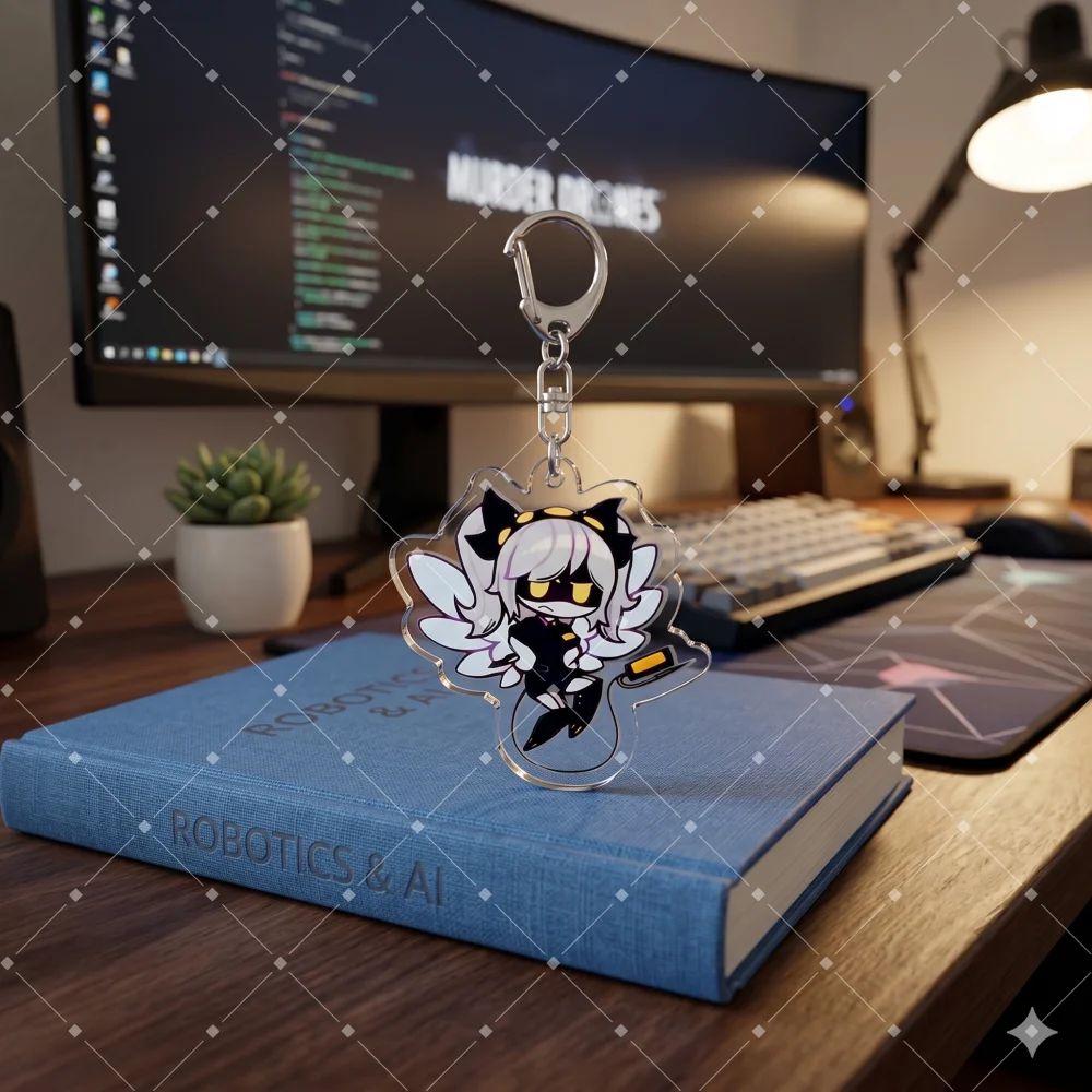 Anime Murder Drones 6CM Uzi Doorman Serial Designation N Acrylic Stand keychain Figure Bag Pendant Collectible decoration Gift