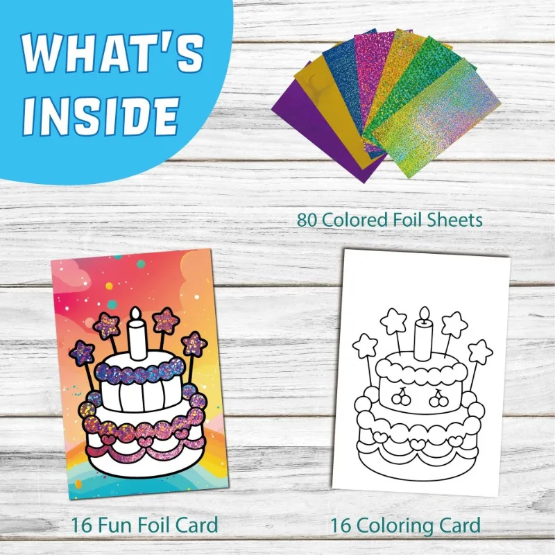 Magic Art Sticker Book para crianças, Handmade Cartoon Coloring Book, Fun and Creative Birthday Theme