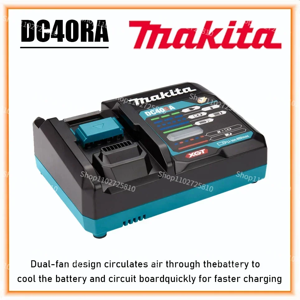 

Makita DC40RA 40V Max XGT Rapid Optimum Charger Digital Display Original 40V Lithium Battery Charger Dual Fan Design