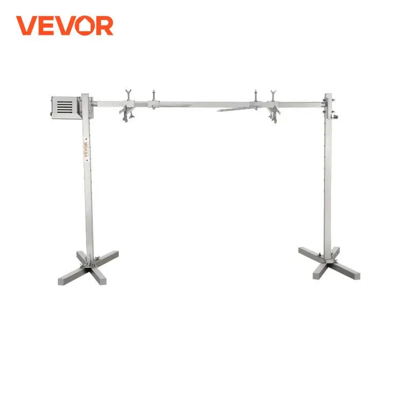 ชุดเตาย่างบาร์บีคิวไฟฟ้า vevor ชุดเตาย่างบาร์บีคิวสำหรับงานหนักแกนถ่มน้ำลายหกทำจากสเตนเลสสตีลสำหรับย่างเนื้อแกะหมู