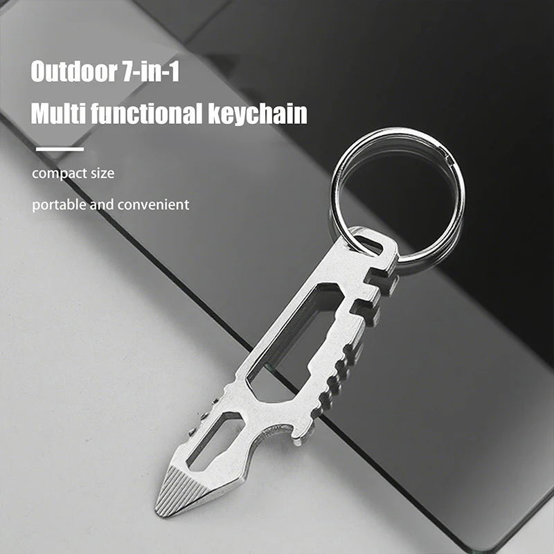 New Mini Multifunctional Tainless Steel Pry Bar, New Mini EDC Hex Wrench, Bottle Opener, Portable Outdoor Bicycle Repair Tool