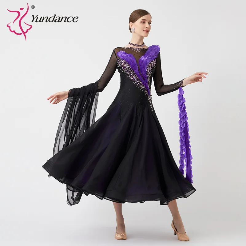 

B-23170 Новое платье для бальных танцев международного стандарта, высококачественные жемчужные шелковые платья для бальных танцев на продажу