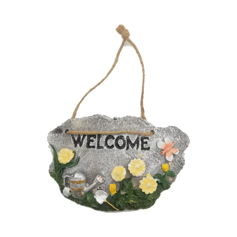 

Подвесной дверной знак из смолы, декоративное украшение для двери, вилла, садовый список, пасторальный стиль, приветственное украшение, аксессуары для дома