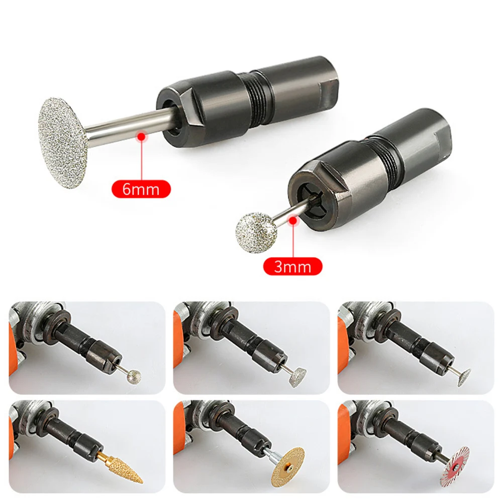 6/3mm Angle Grinder Modified Adapter To Straight Grinder Chuck For 100-type Angle Grinder M10 Thread Grinding Polishing Cutting