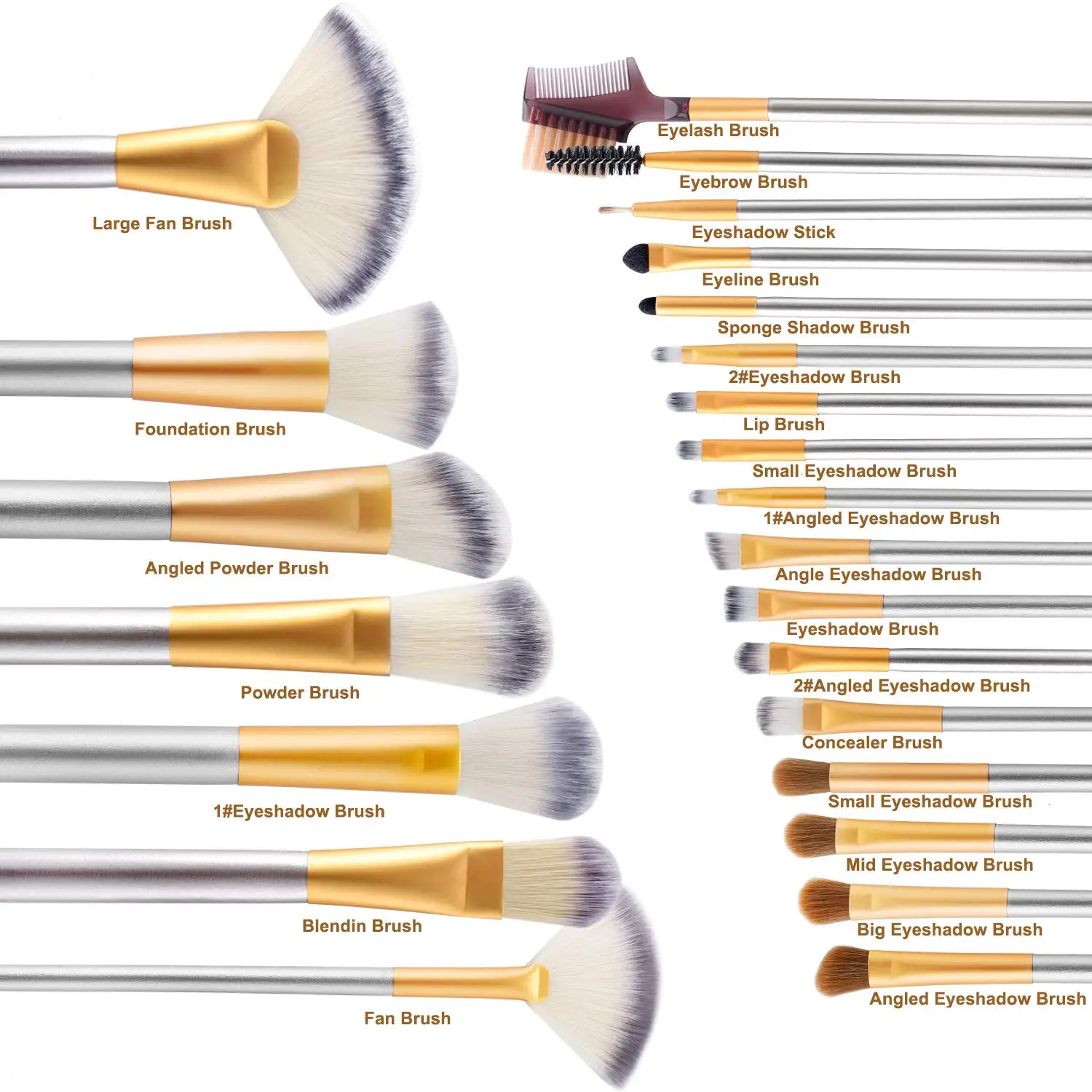 10/16/18/24/32pcs Makeup Brushes Professional Natural Hair Premium Cosmetic Foundation Powder Contour Eyeshadow Makeup brush set