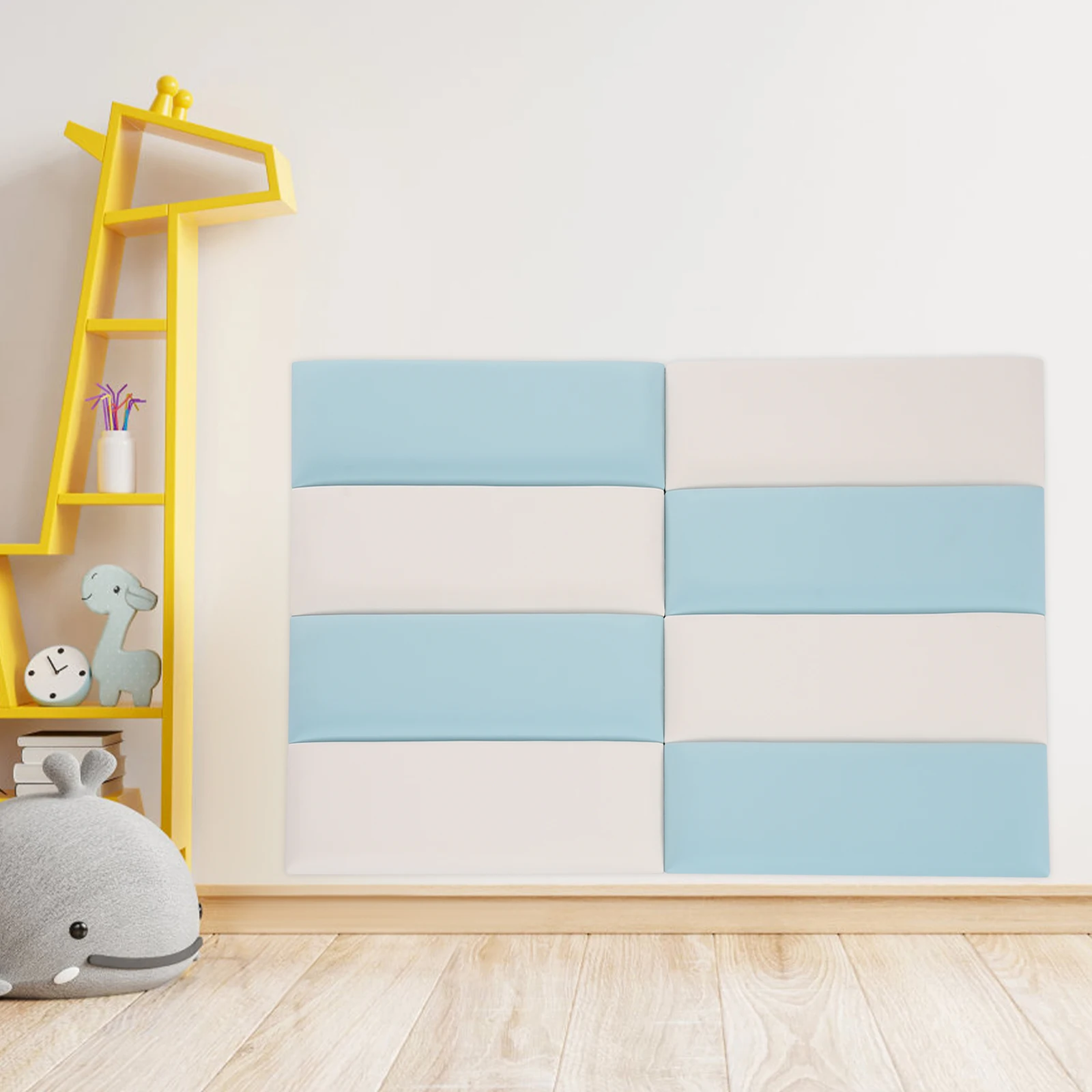 

Wall Padding 8 Pcs Self Adhesive Anti Collision Panels 30mm Thick Sponge Corner Protector for Kids Safety Home