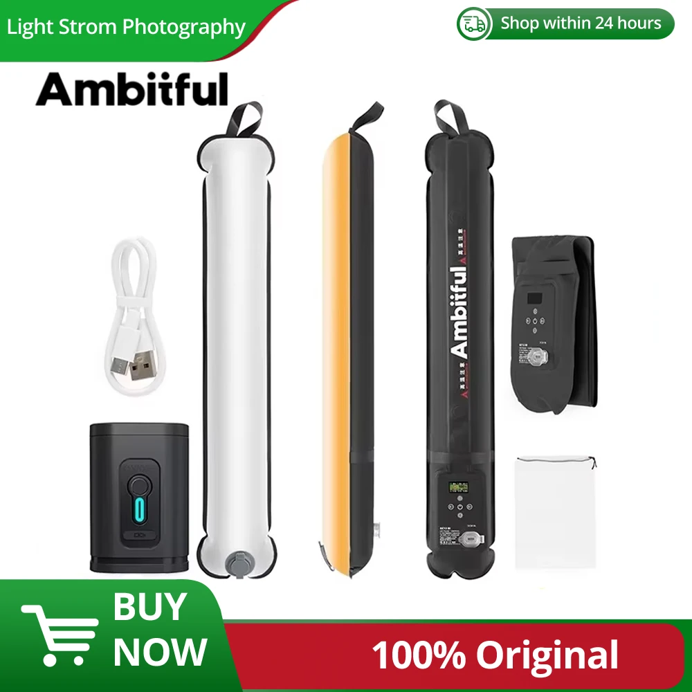 

Ambitful GC12 Gold Crow air inflatable rod lamp Photography 12W dual color temperature mobile handheld fill light lighting lamp