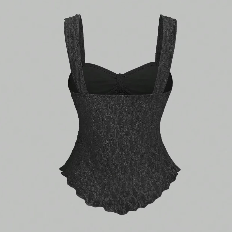 2026 Summer New Women Individuality Fashion Lace Bow Camisole V Neck Backless Sweet Gentle Elegant Sexy Harajuku Aesthetic Vest