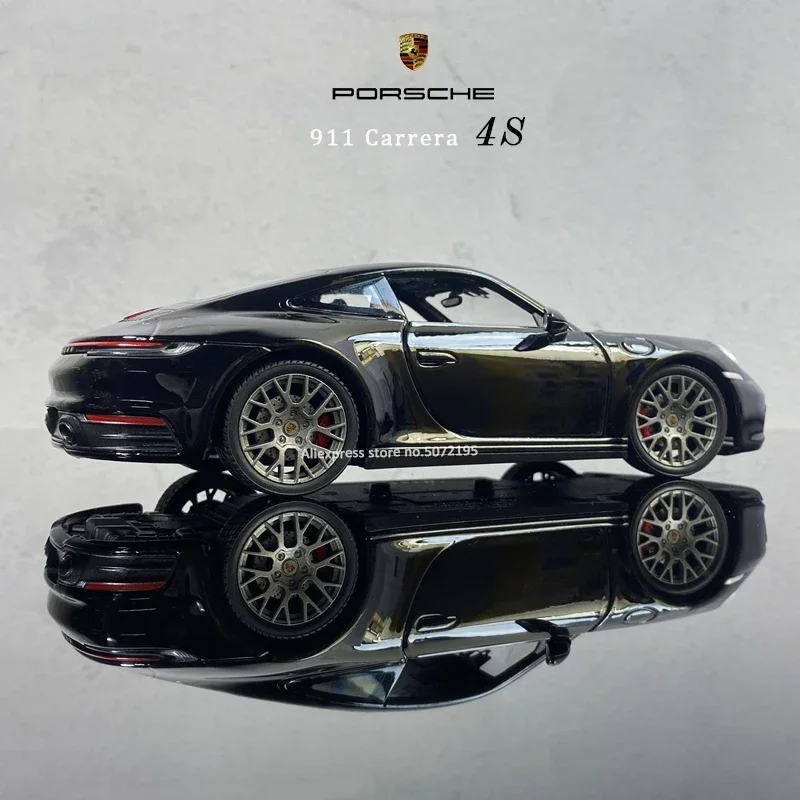 Welly 1:24 Porsche 911 Carrera 4s  Sports Black alloy  Car Model Diecasts Toy Vehicles Collect gifts type transport toy