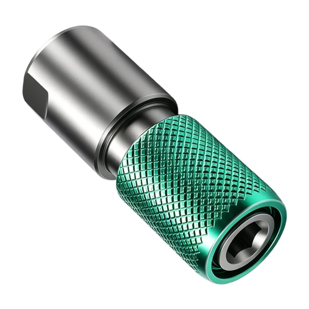 Angle Grinder for Quick Release Adapter Bit Holder with Auto Lock Feature for 1/2 3/8 Hex Shafts Robust 45 Steel Material Green