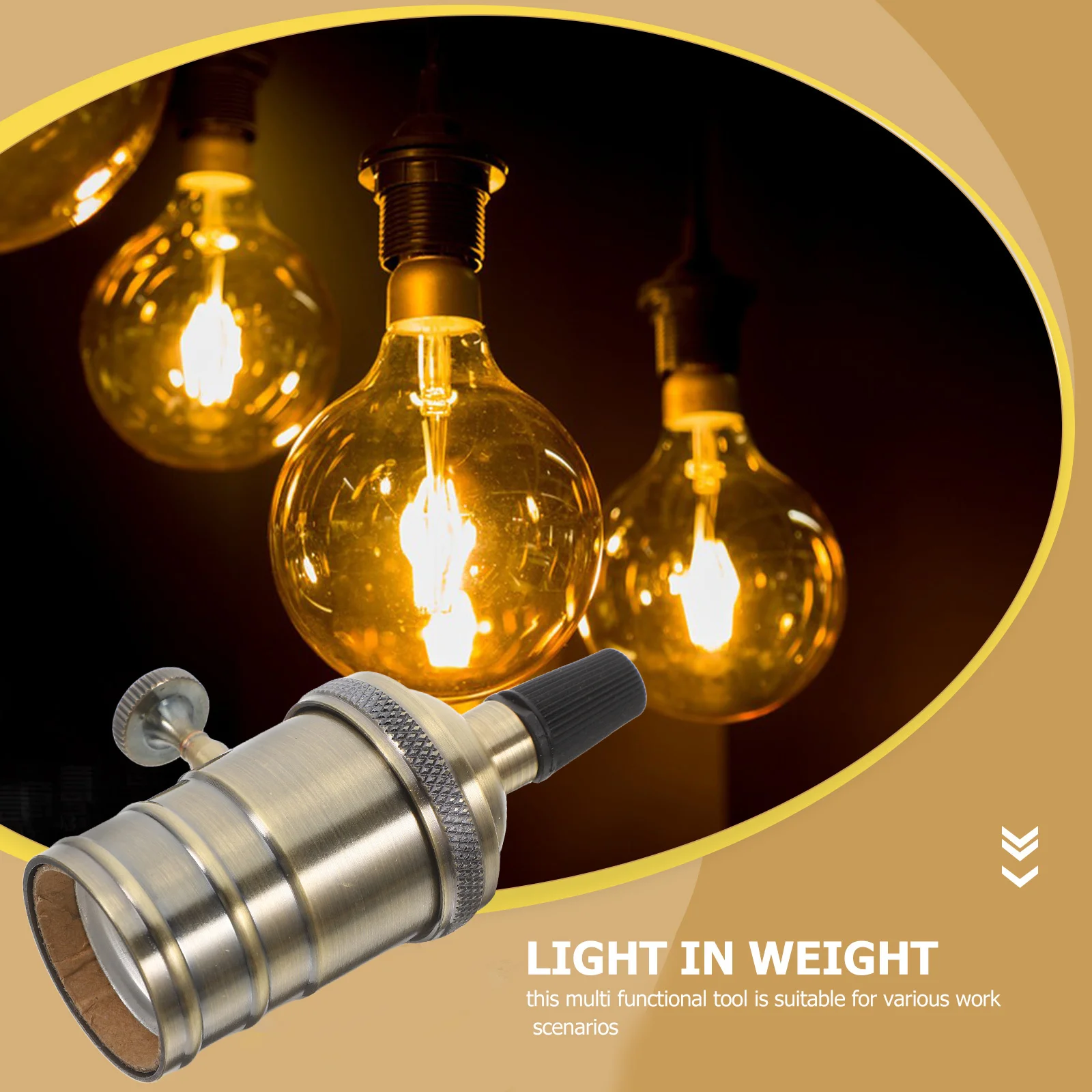 

Lamp Socket Holder Vintage Industrial Style Built-In Switch For Pendant Ceiling Floor Lights Metal Bulb Socket Replacement